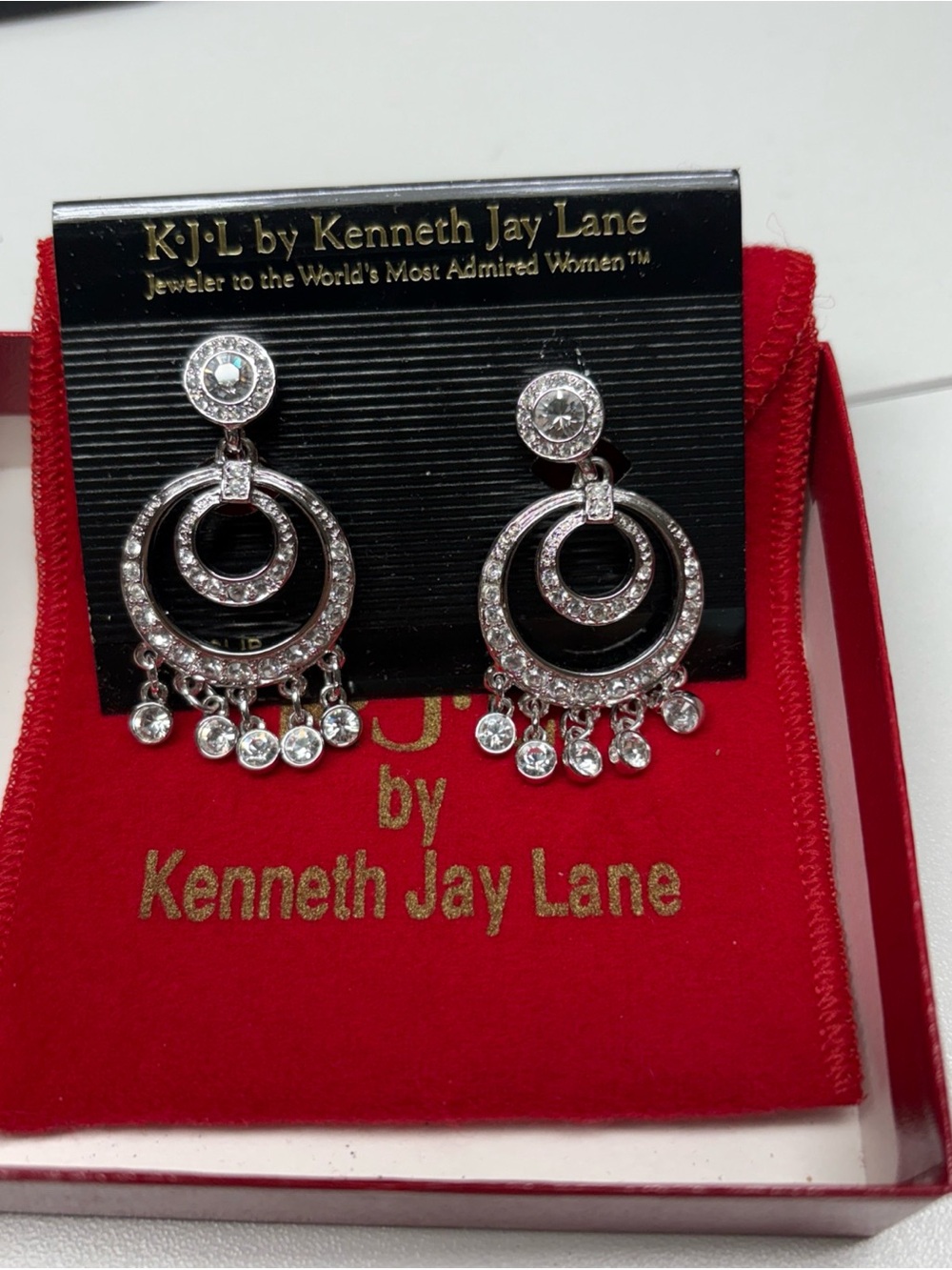 Kenneth Lane KJL DAZZLING "Hollywood Event" Estate Earrings~Unworn~Book Piece